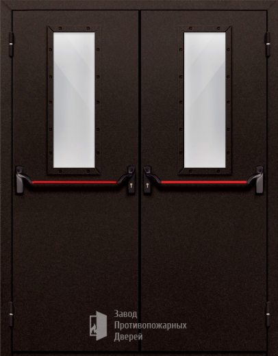 Фото двери «Двупольная со стеклом и антипаникой №610» в Старой Купавне