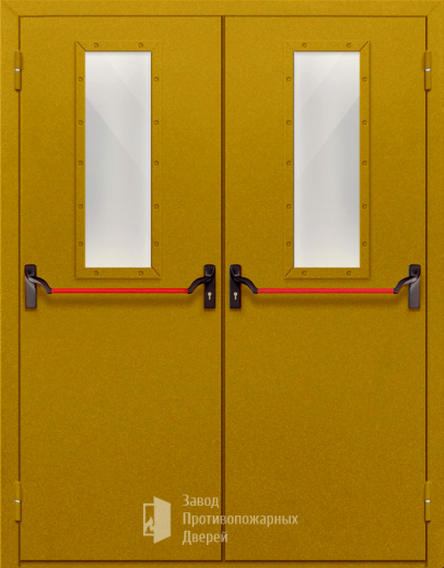 Фото двери «Двупольная со стеклом и антипаникой №65» в Старой Купавне