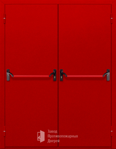 Фото двери «Двупольная глухая с антипаникой (красная)» в Старой Купавне
