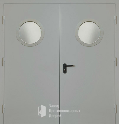 Фото двери «Двупольная с круглым стеклом EI-30» в Старой Купавне