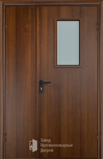 Фото двери «Полуторная МДФ со стеклом EI-30» в Старой Купавне