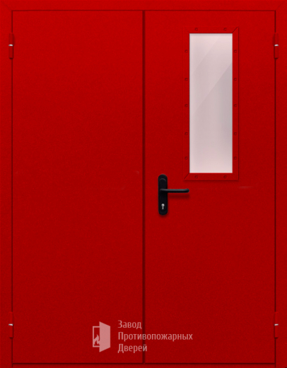 Фото двери «Двупольная со стеклом (красная)» в Старой Купавне