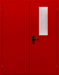 Фото двери «Двупольная со стеклом (красная)» в Старой Купавне