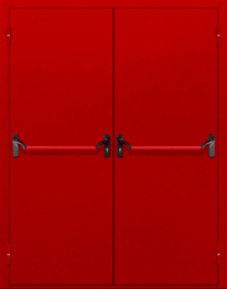 Фото двери «Двупольная глухая с антипаникой (красная)» в Старой Купавне