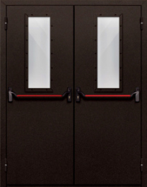 Фото двери «Двупольная со стеклом и антипаникой №610» в Старой Купавне