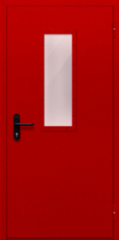 Фото двери «Однопольная со стеклом (красная)» в Старой Купавне