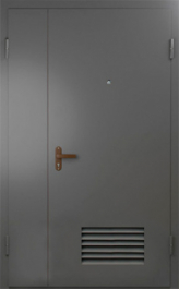 Фото двери «Техническая дверь №7 полуторная с вентиляционной решеткой» в Старой Купавне