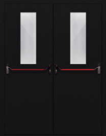 Фото двери «Двупольная со стеклом и антипаникой №64» в Старой Купавне